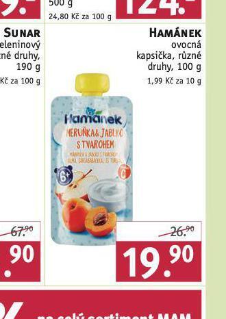 Rossmann Hamánek ovocná kapsička nabídka