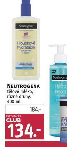 Rossmann Neutrogena tělové mléko nabídka