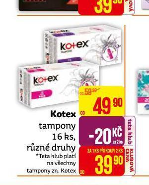 Teta Kotex tampony nabídka