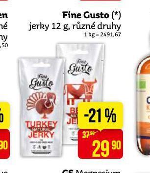 Teta Fine gusto jerky nabídka