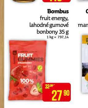 Teta Bombus fruit energy, lahodné gumové bonbony nabídka