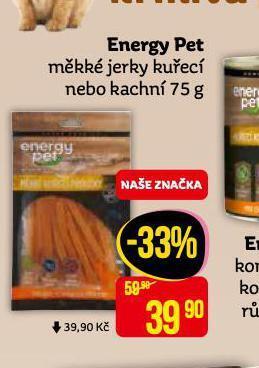 Teta Energy pet měkké jerky kuřecí nebo kachní nabídka