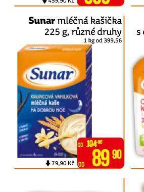 Teta Sunar mléčná kašička nabídka