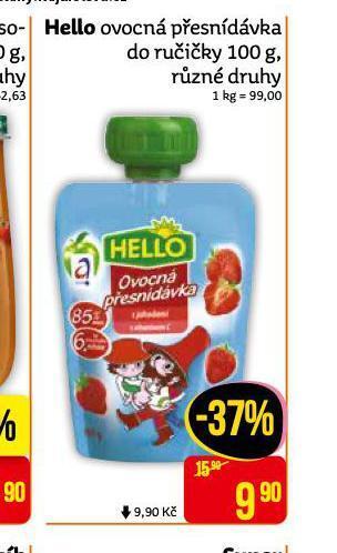 Teta Hello ovocná přesnídávka nabídka