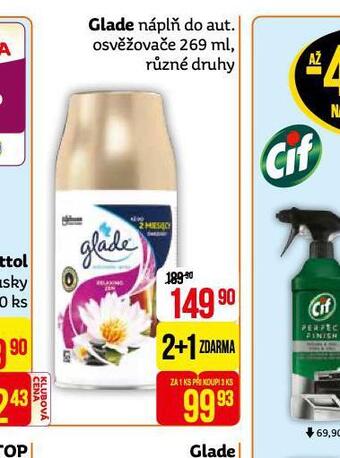Teta Glade náplň do aut. osvěžovače nabídka