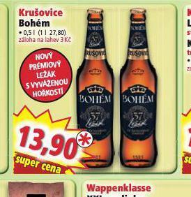Norma Pivo krušovice bohém nabídka