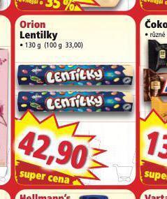 Norma Orion lentilky nabídka