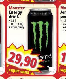 Norma Monster energy drink nabídka