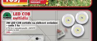 Norma 3w led cob svítidlo na dálkové ovládání nabídka