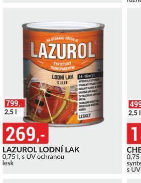 Baumax Lazurol lodní lak nabídka