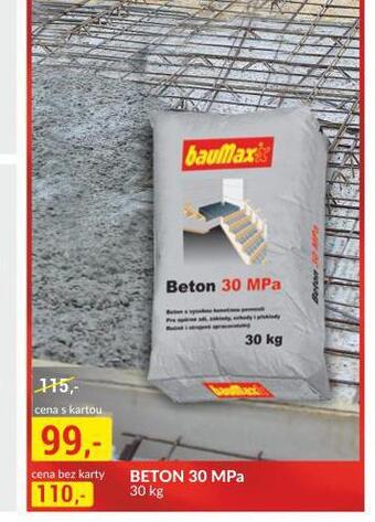 Baumax Beton 30 mpa nabídka