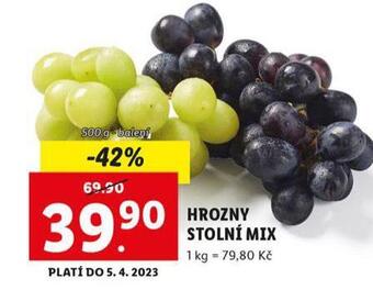 Lidl Hrozny stolní mix nabídka