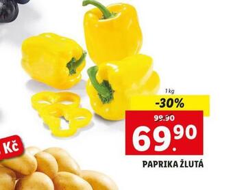 Lidl Paprika žlutá nabídka