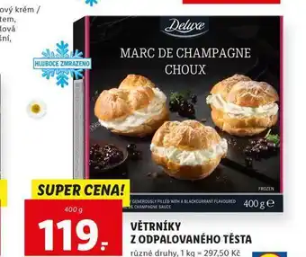 Lidl Větrníky u odpalovaného těsta nabídka
