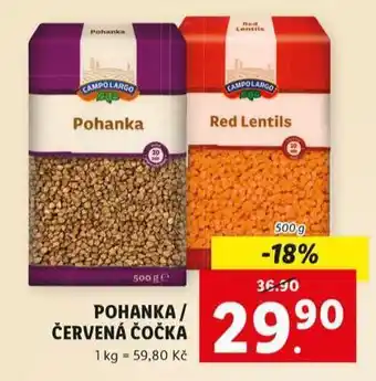 Lidl Červená čočka nabídka