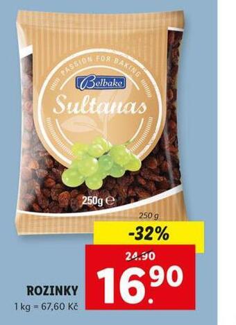 Lidl Rozinky nabídka