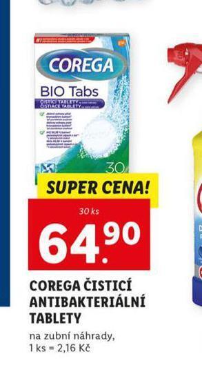 Corega čistící antibakteriální tablety