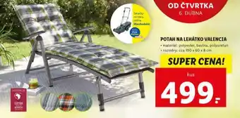 Lidl Potah na lehátko valencia nabídka