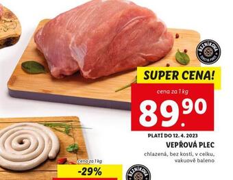 Lidl Vepřová plec nabídka