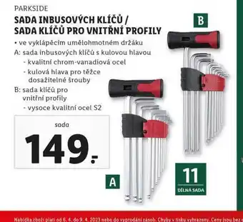 Lidl Sada imbusových klíčů nabídka