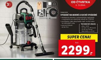 Lidl Vysavač na mokré a suché vysávání nabídka