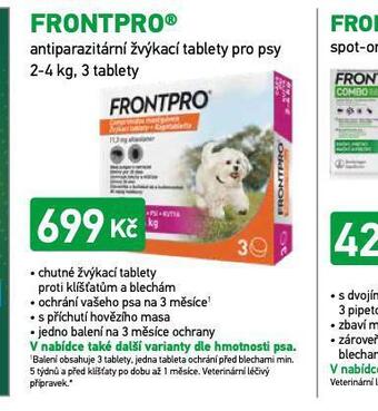 Alphega Lékárna Frontpro antiparazitní žvýkací tablety pro psy nabídka