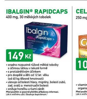 Alphega Lékárna Ibalgin rapidcaps nabídka
