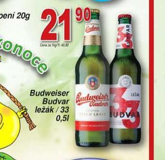 Hruška Budweiser budvar ležák nabídka