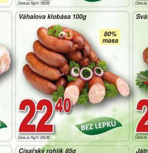 Hruška Váhalova klobása nabídka