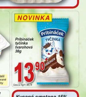 Hruška Pribináček tyčinka tvarohová nabídka