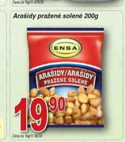 Hruška Arašídy pražené solené nabídka