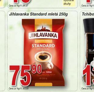 Hruška Jihlavanka standard mletá káva nabídka
