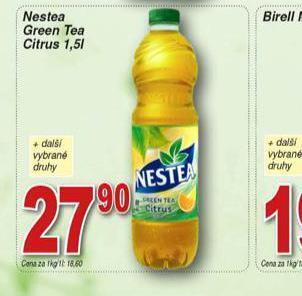 Hruška Nestea green tea citrus nabídka