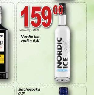 Hruška Nordic ice vodka nabídka