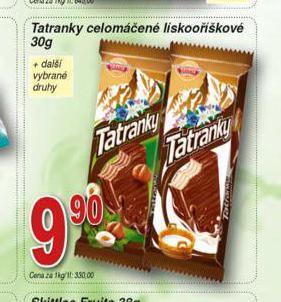 Hruška Tatranky celomáčené lískooříškové nabídka