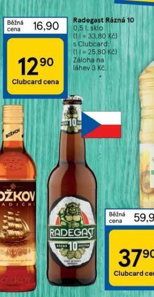 Tesco Pivo radegast rázná 10 nabídka