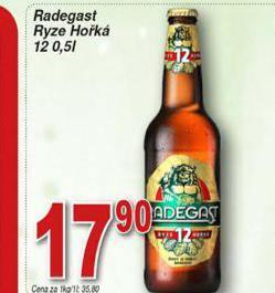 Hruška Pivo radegast ryze hořká 12 nabídka