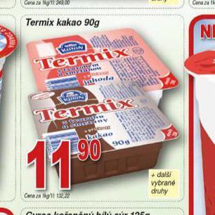 Hruška Termix kakao nabídka