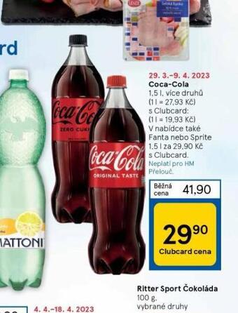 Tesco Coca cola, fanta, sprite nabídka