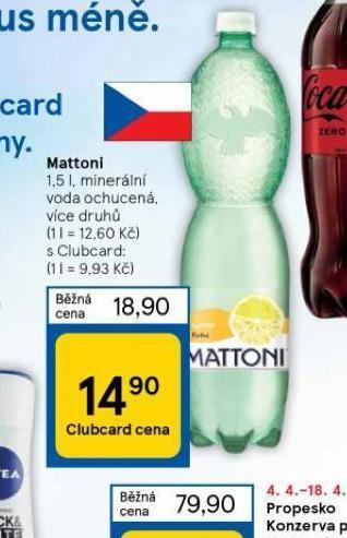 Tesco Mattoni ochucená nabídka