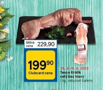 Tesco Králík celý bez hlavy nabídka