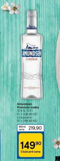 Tesco Amundsen premium vodka nabídka