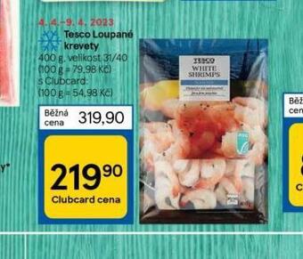 Tesco Tesco loupané krevety nabídka
