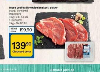 Tesco Vepřová krkovice bez kosti plátky nabídka