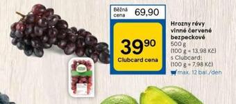 Tesco Hrozny révy vinné červené bezpeckové nabídka