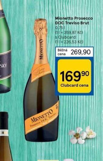 Tesco Mionetto prosecco doc treviso brut nabídka