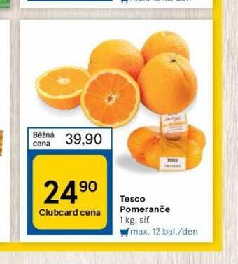 Tesco Pomeranče nabídka