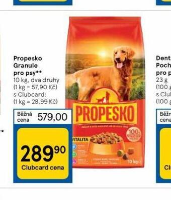 Tesco Propesko granule pro psy nabídka