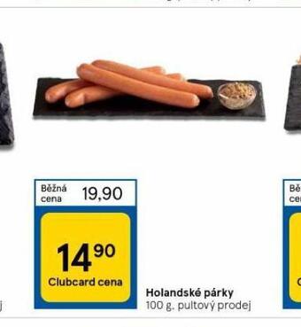Tesco Holandské párky nabídka