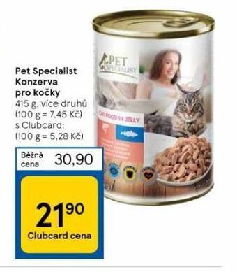 Tesco Pet specialist konzerva pro kočky nabídka